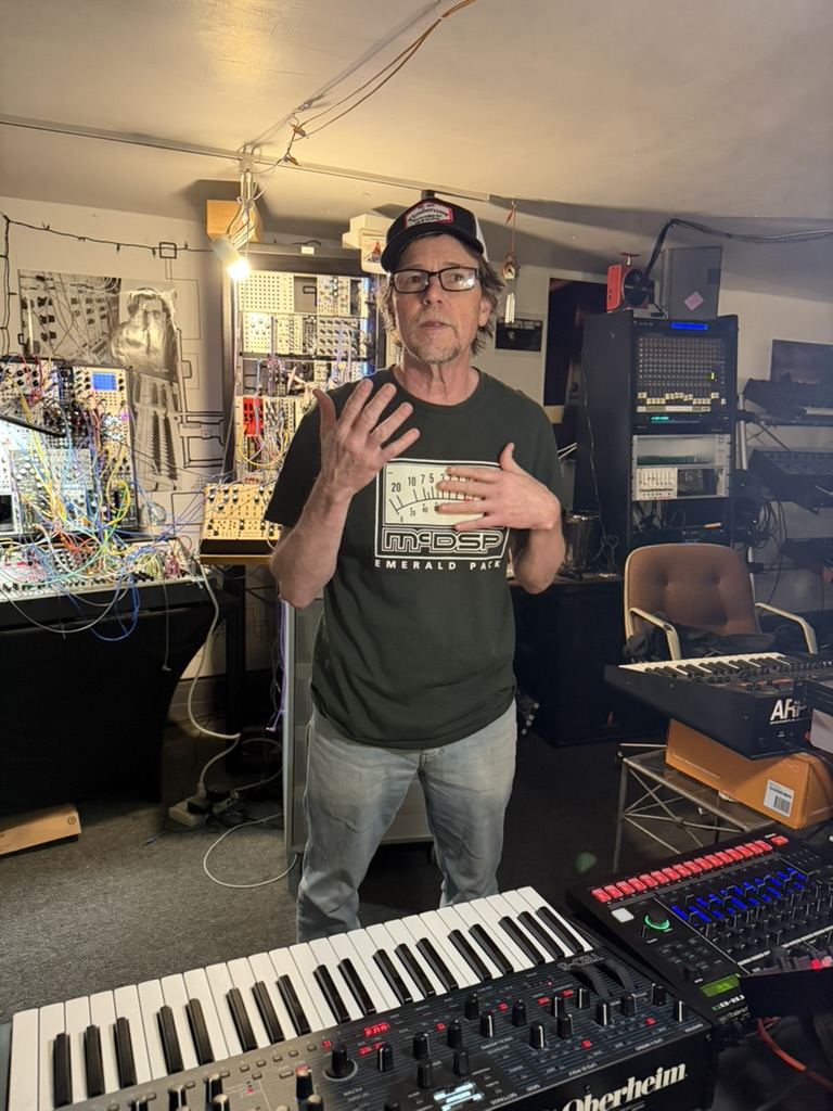 Steve Taormina explaining his machines.