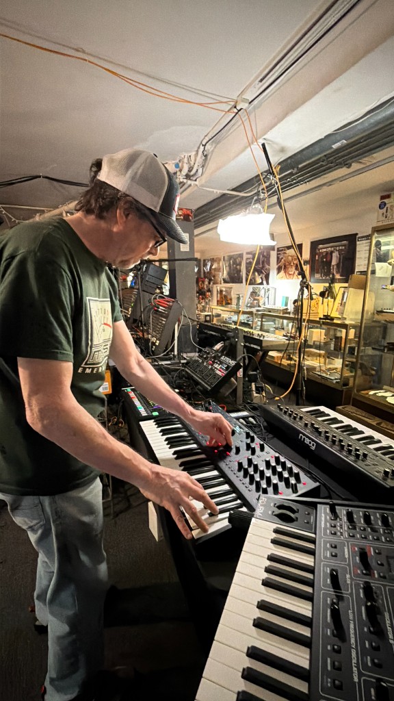 Steve playing synthesizer