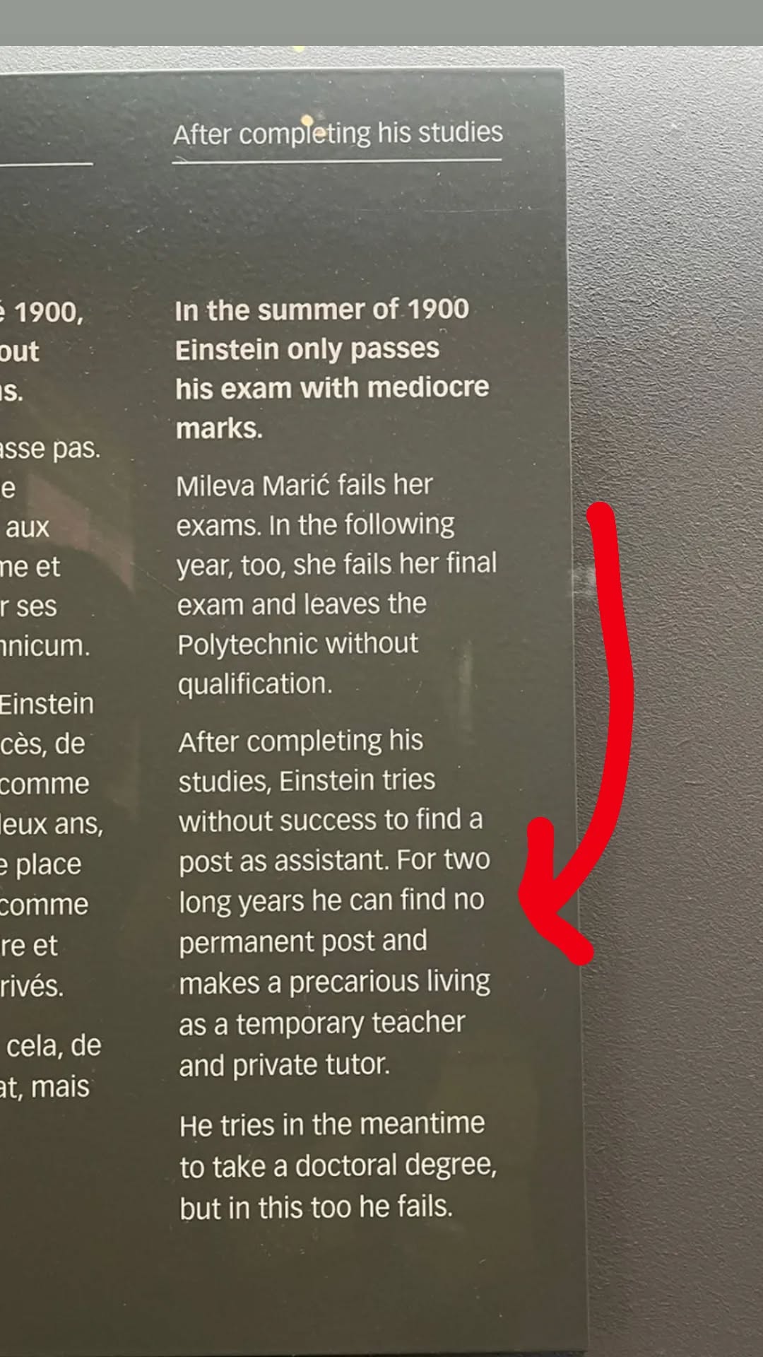 Einstein exam results