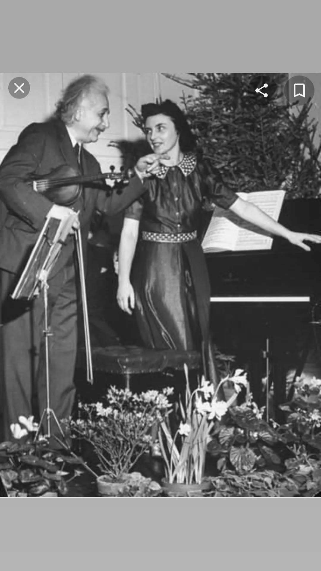 Einstein with violin