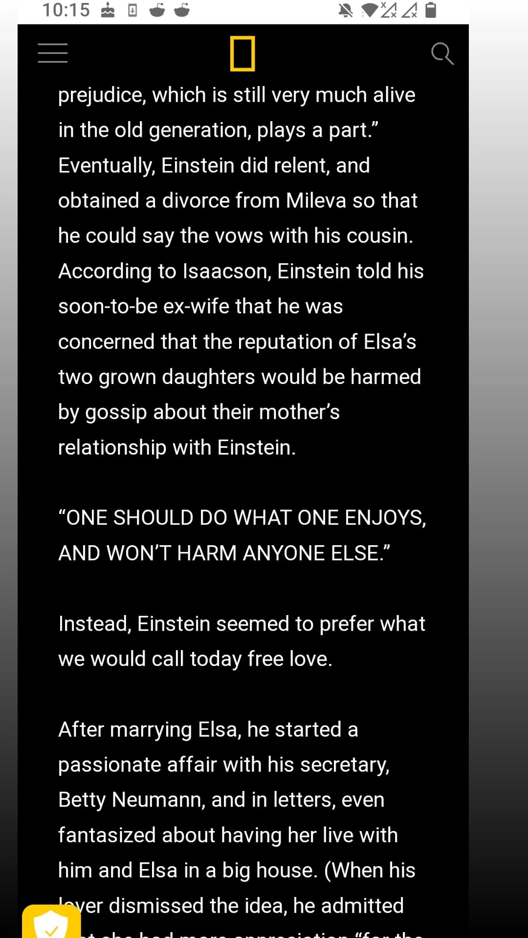 Einstein on free love