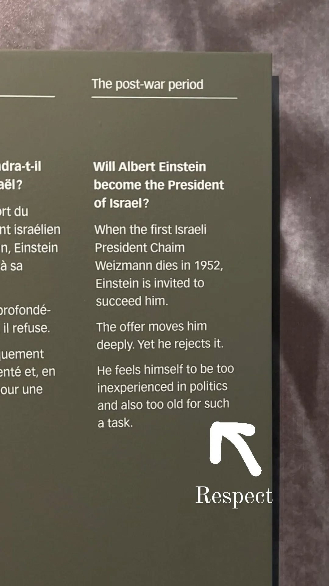 Einstein rejects presidency