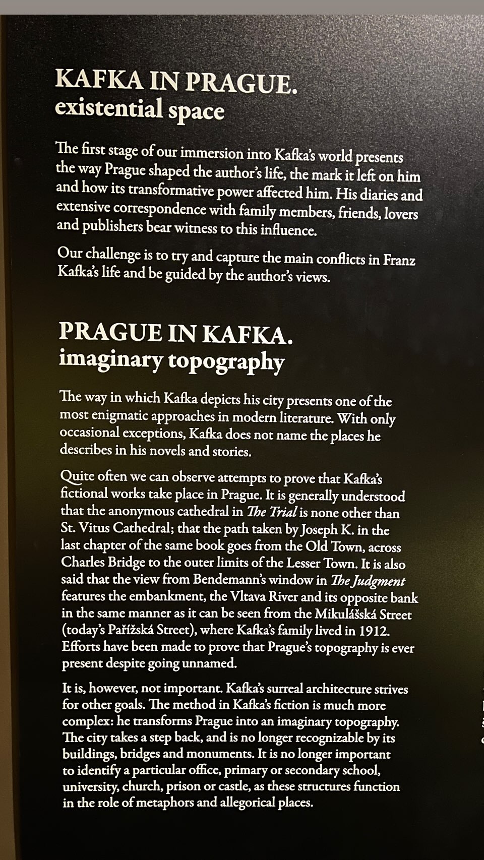 Kafka in Prague / Prague in Kafka